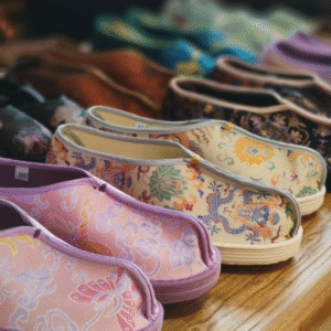 “Imperial Brocade” Thousand-Layer Sole Silk Shoes