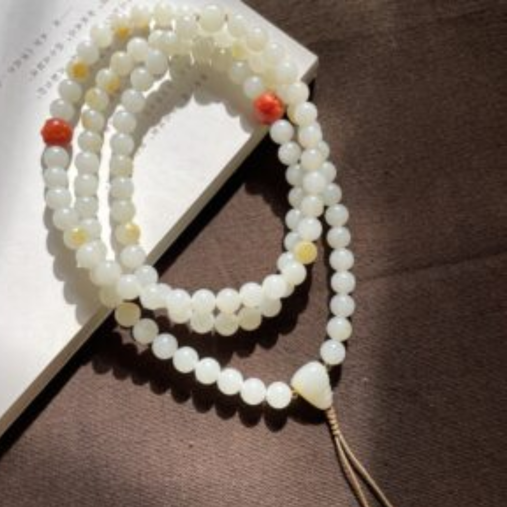 108 Buddha Single-seed Nephrite Bead Necklace - Image 3