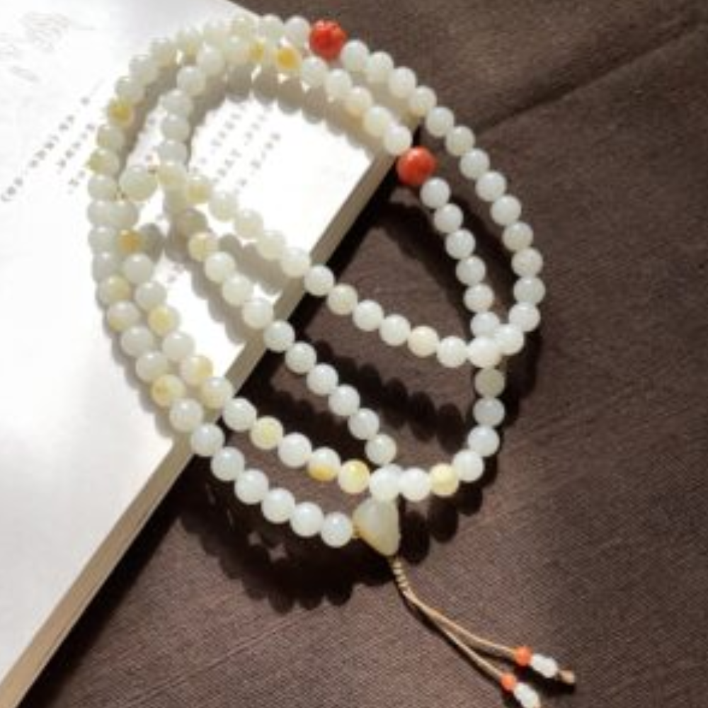 108 Buddha Single-seed Nephrite Bead Necklace - Image 5