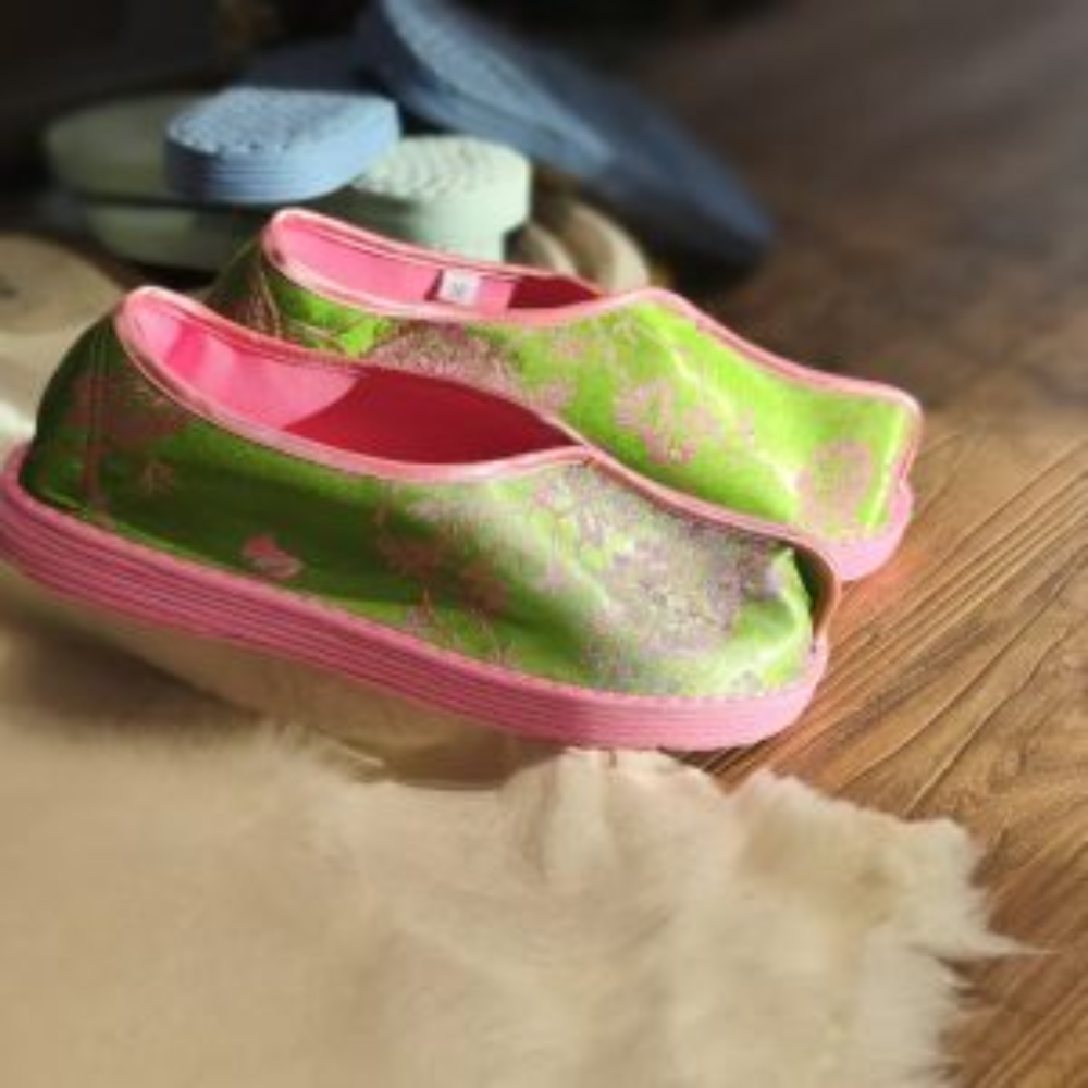 “Elysian Walkers” Thousand-Layer Sole Silk Shoes - Image 9