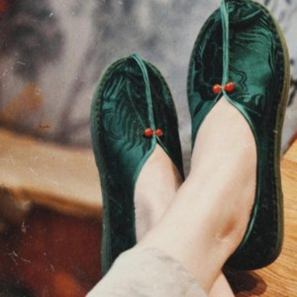 “Elysian Walkers” Thousand-Layer Sole Silk Shoes - Image 5