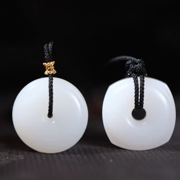 “Essence of Purity” – Twin White Nephrite Pendants - Image 2