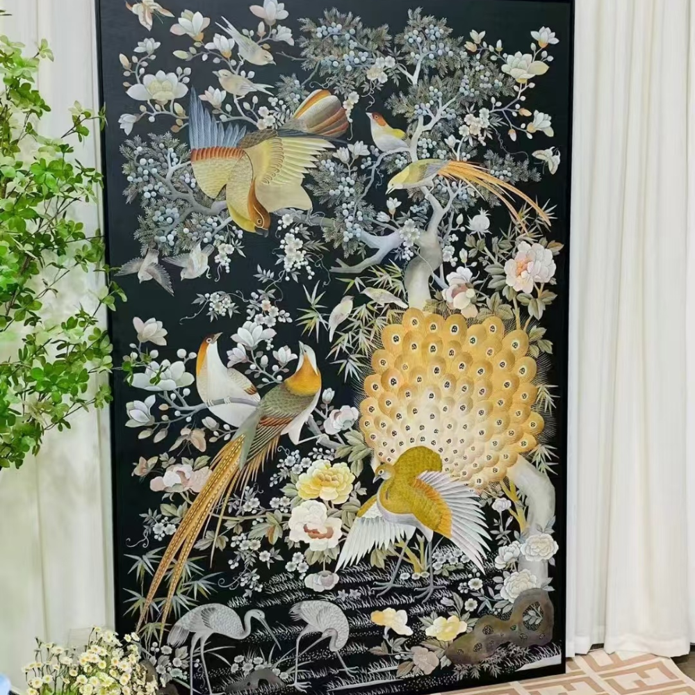 Handcrafted Silk Embroidery Tapestry/Artwork - Image 5