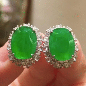 Imperial Green Jadeite Earrings