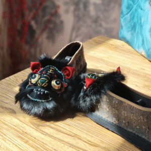 “Lion Dance” Thousand-Layer Sole Silk Shoes $599.00