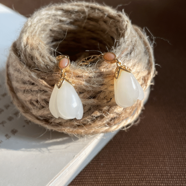 Magnolia Blossom Ear Hook Earrings