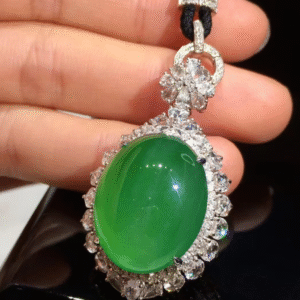 Timeless Green Jadeite Pigeon Egg Pendant