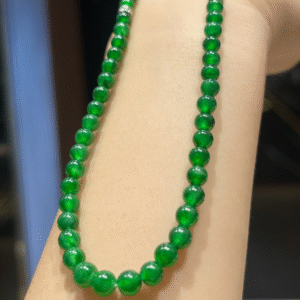 Vintage Imperial Green Jadeite Collarbone Chain